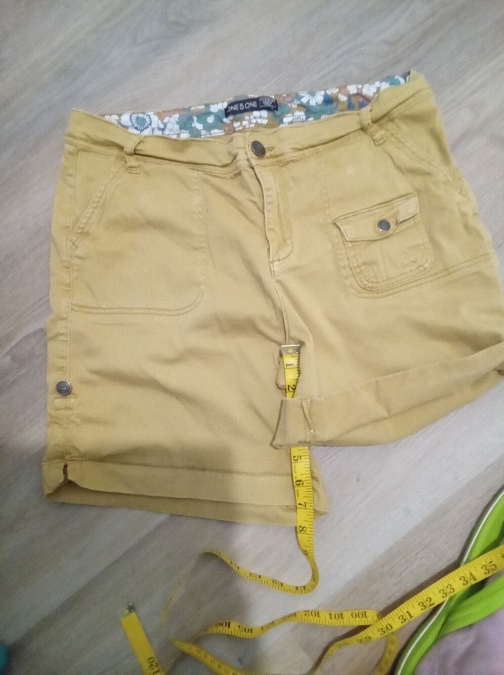 2-$10... One5One Plus Size 14/32 Mustard Utility Shorts for Women